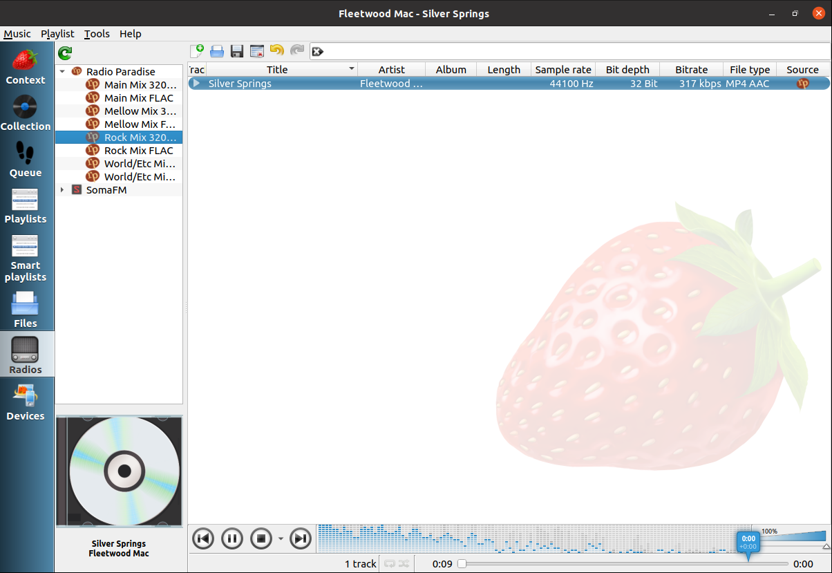 Strawberry music player