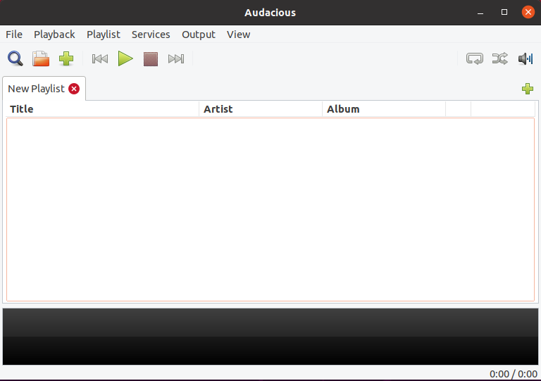 user interface audacious
