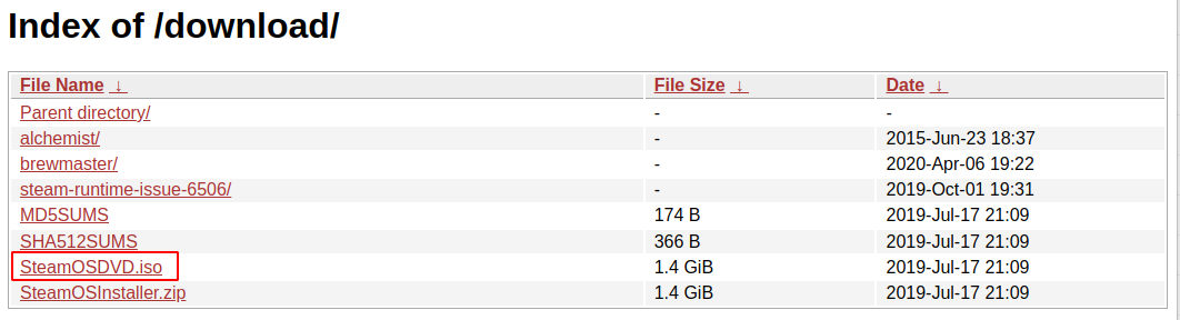download steamos iso