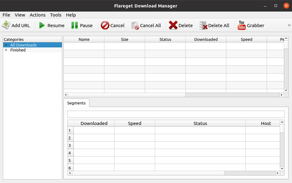 user interface Flareget