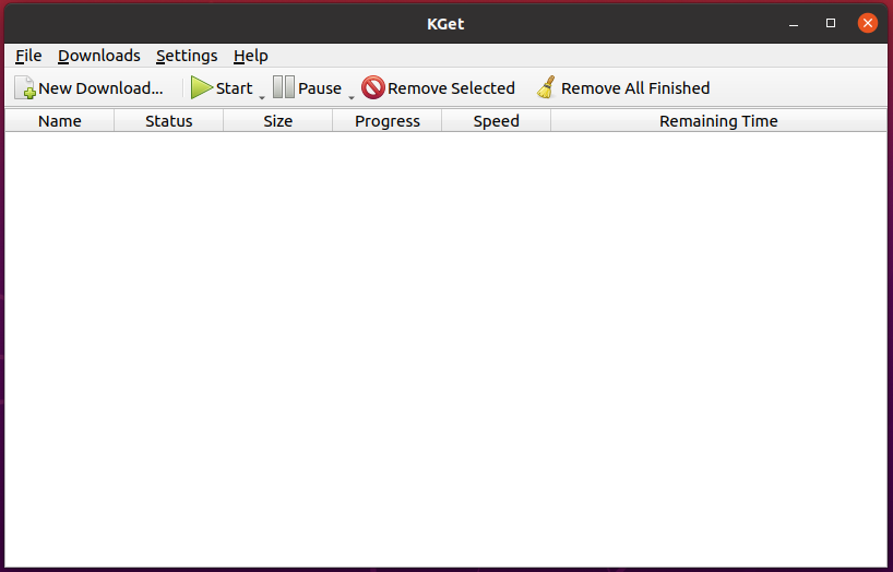 kget user interface