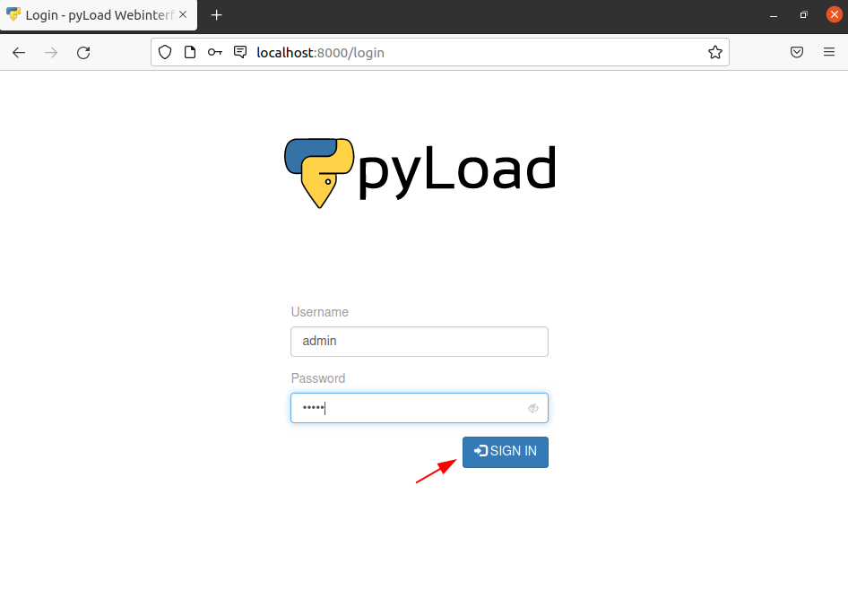 user interface pyload