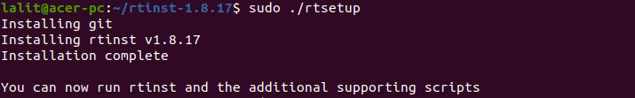 setup install