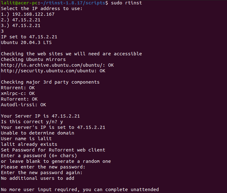 configure