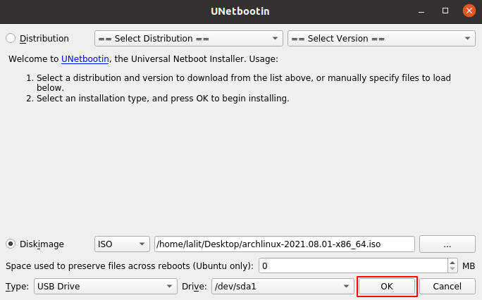 creating bootable usb