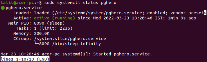pghero service status