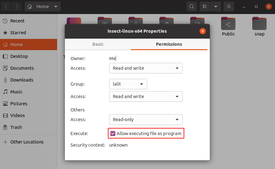 make executable a file