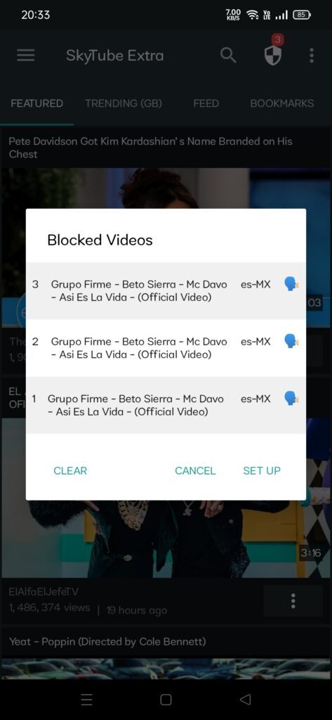 block unwanted videos