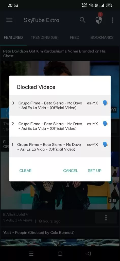 block unwanted videos