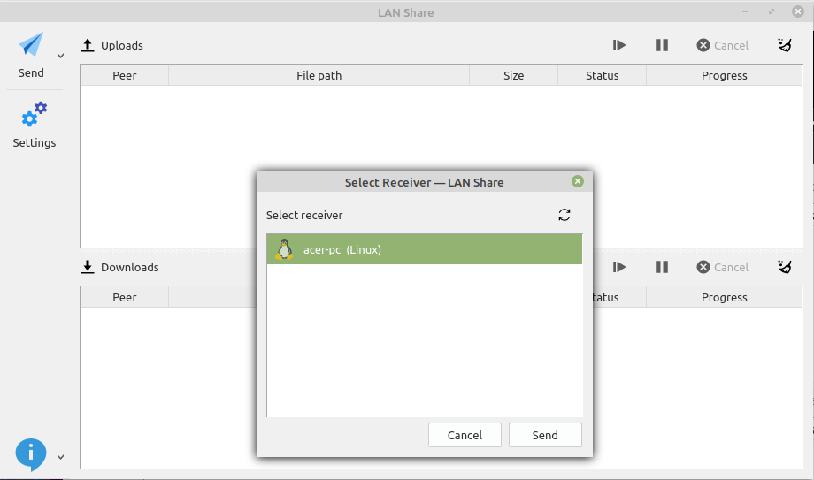 transfer file lanshare