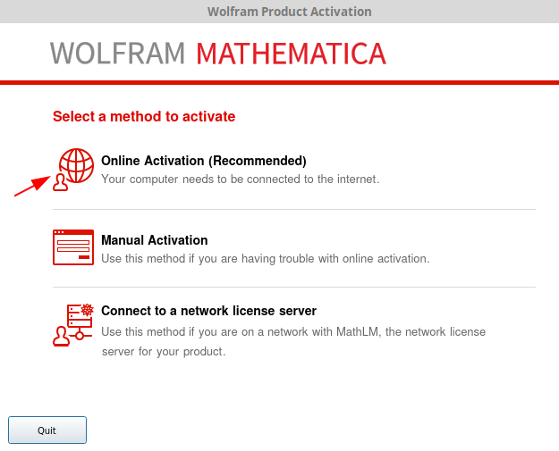 wolfram activate