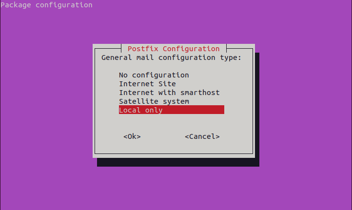 postfix configuraion