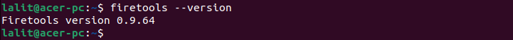 firetools version