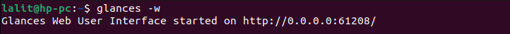 glances web interface