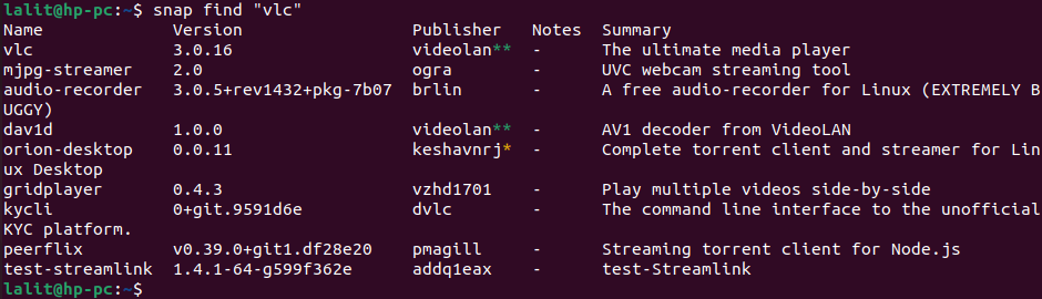 How to display the installed Snaps on Ubuntu?