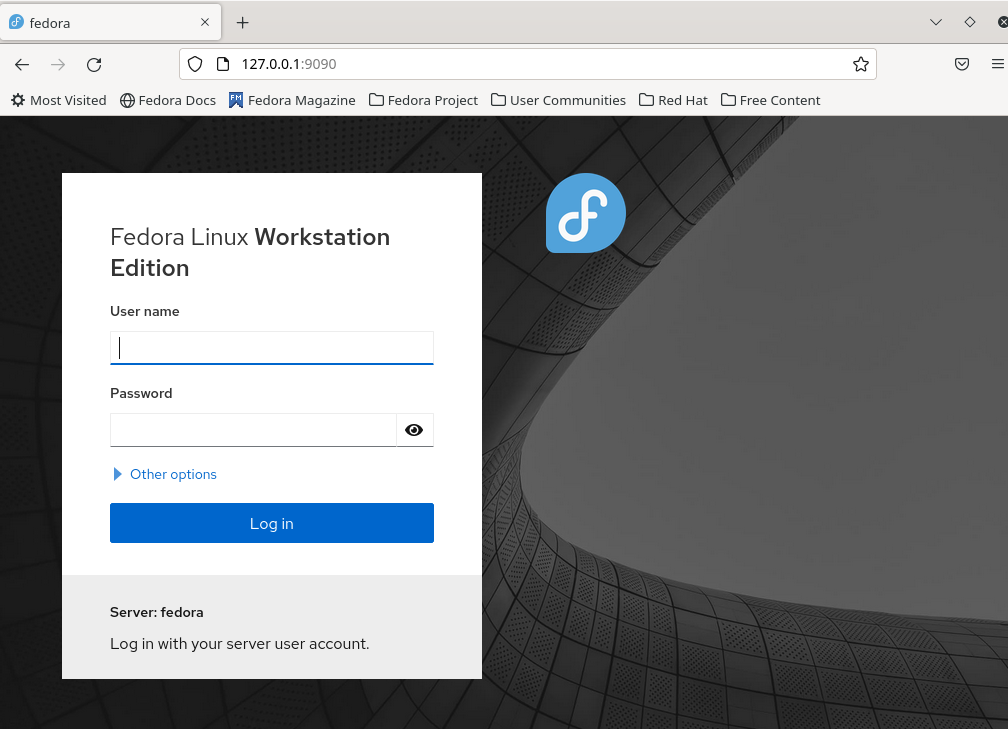 login cockpit console