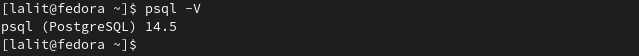 postgresql version