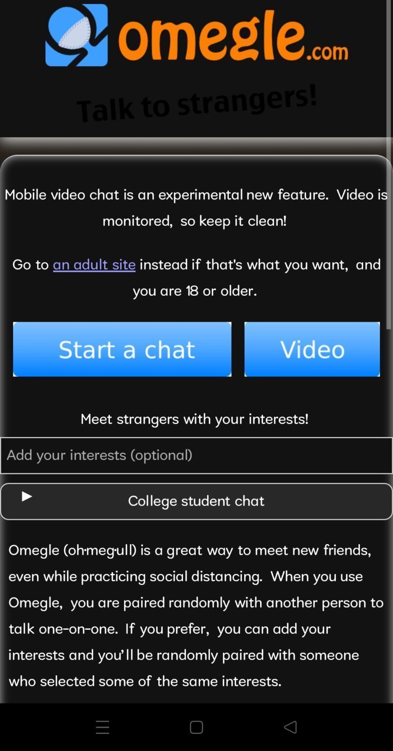 Omegle APK 4.3.1 Download for Android Latest Version 2022