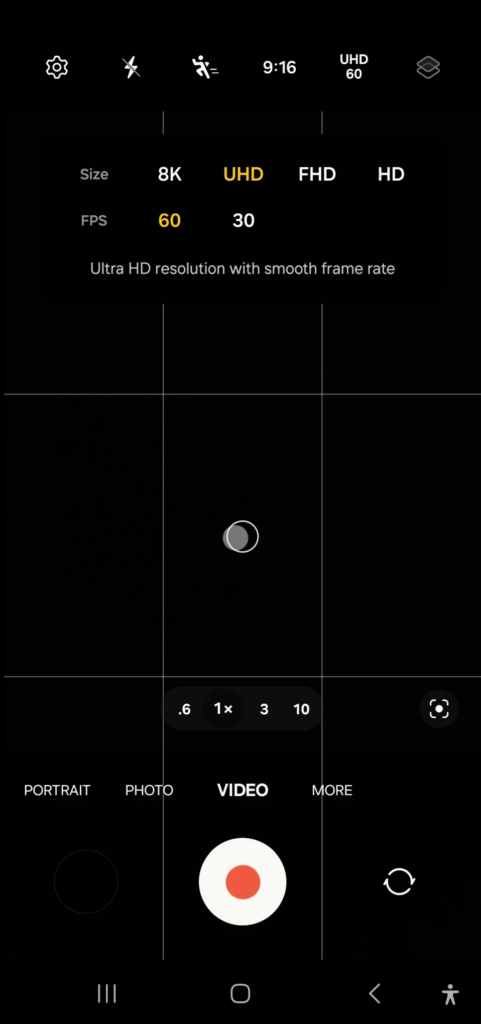 basic photo mode on One UI camera