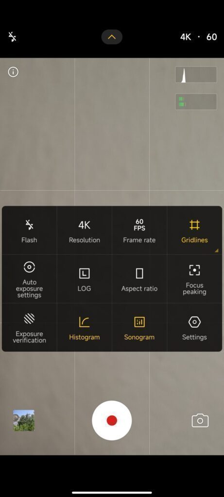 pro video settings on miui / poco camera