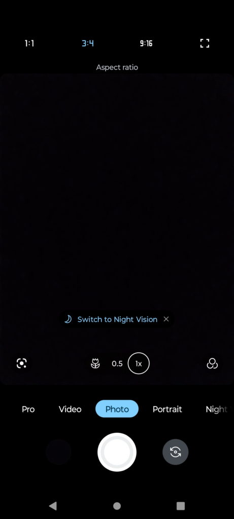 night vision on motorola camera