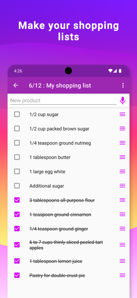 make grocery lists