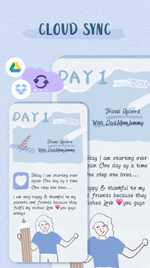 my diary cloud sync feature