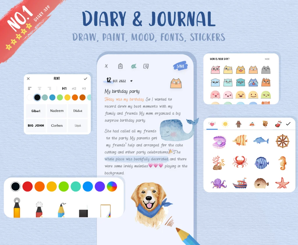 my diary- your personalized daily journal